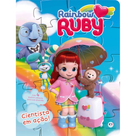 Livro Quebra-cabeça com 20 peças Rainbow Ruby - Cientista em ação