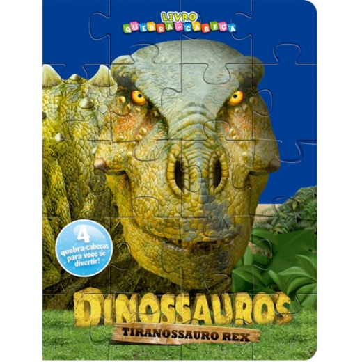 Livro Quebra-cabeça com 20 peças Tiranossauro Rex