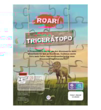 Livro Quebra-cabeça com 20 peças Tricerátopo