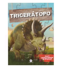 Livro Quebra-cabeça com 20 peças Tricerátopo