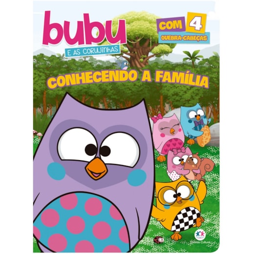 Livro Quebra-cabeça com 6 peças Bubu e as corujinhas - Conhecendo a família