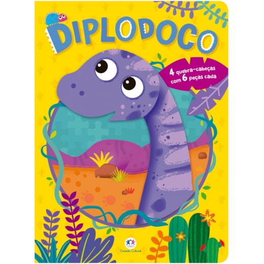 Livro Quebra-cabeça com 6 peças Diplodoco