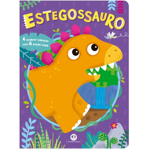 Livro Quebra-cabeça com 6 peças Estegossauro