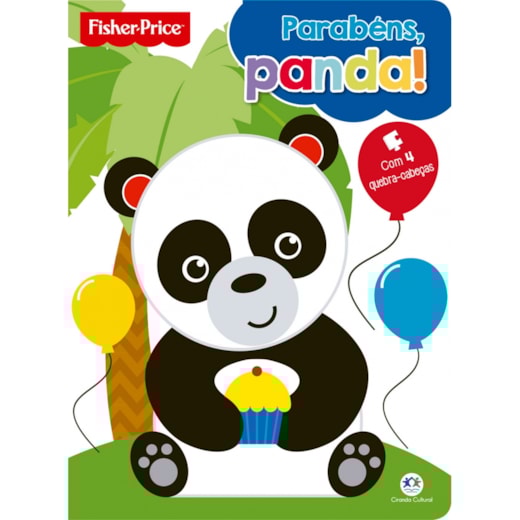 Livro Quebra-cabeça com 6 peças Fisher-Price - Parabéns, panda!