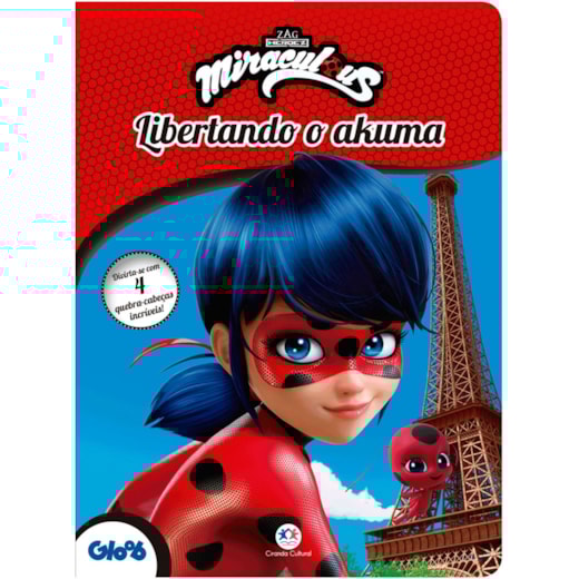 Livro Quebra-cabeça com 6 peças Ladybug - Libertando o akuma