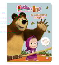 Livro Quebra-cabeça com 6 peças Masha e o urso - A vassoura mágica