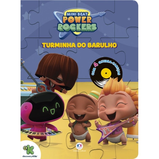 Livro Quebra-cabeça com 6 peças Mini Beat Power Rockers - Turminha do barulho