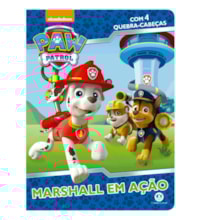 Livro Quebra-cabeça com 6 peças Patrulha Canina - Marshall em ação