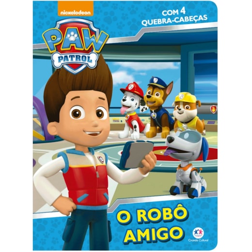 Livro Quebra-cabeça com 6 peças Patrulha Canina - O robô amigo