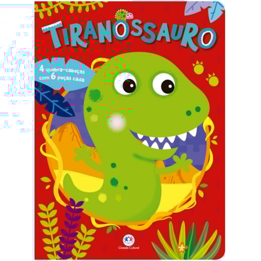 Livro Quebra-cabeça com 6 peças Tiranossauro