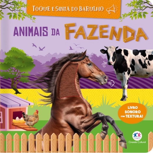 Livro Sonoro Animais da fazenda - Livro sonoro com textura