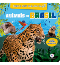 Livro Sonoro Animais do Brasil - Livro sonoro com textura