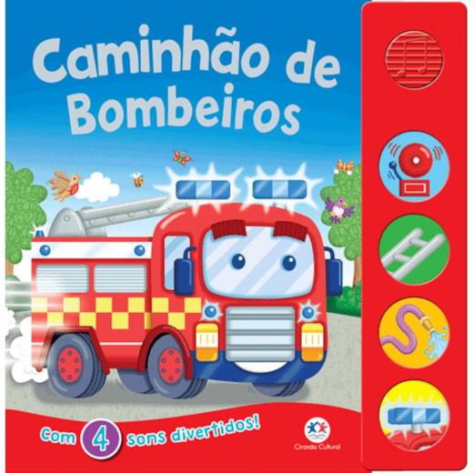 Livro Sonoro Caminhão de bombeiros