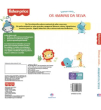 Livro Sonoro Fisher-Price - Vamos ouvir os animais da selva - Livro sonoro com botão de silicone
