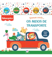 Livro Sonoro Fisher-Price - Vamos ouvir os meios de transporte - Livro sonoro com botão de silicone