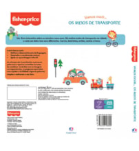 Livro Sonoro Fisher-Price - Vamos ouvir os meios de transporte - Livro sonoro com botão de silicone