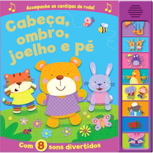 Livro Sonoro Head, shoulders, knees and toes