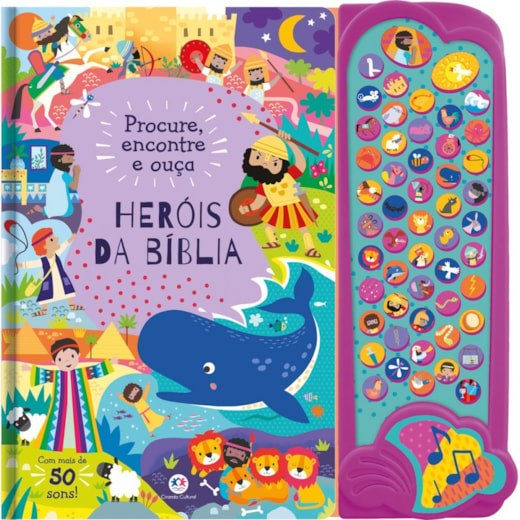 Livro Sonoro Heróis da Bíblia - Livro sonoro com mais de 50 sons