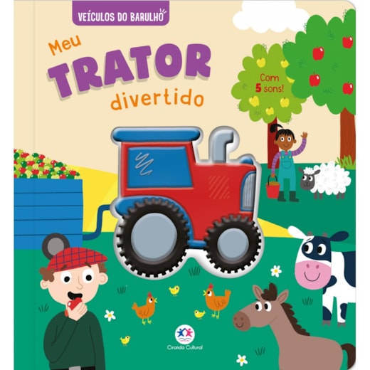 Livro Sonoro Meu Trator Divertido com 5 Sons