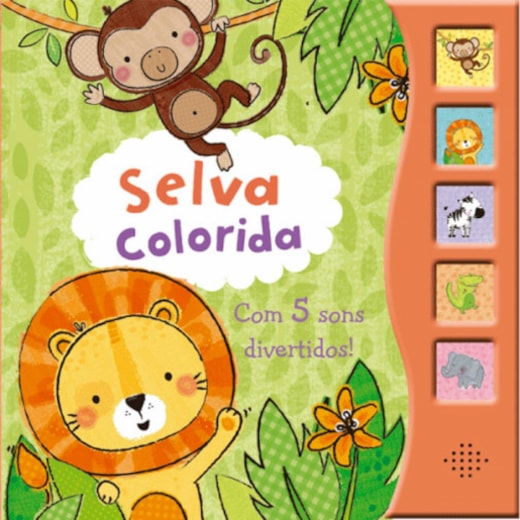Livro Sonoro Selva colorida