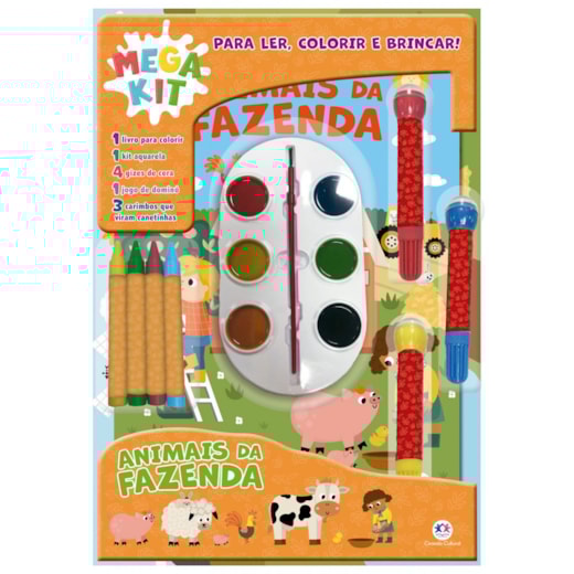 Livro Super pack Animais da fazenda - Ler, colorir e brincar