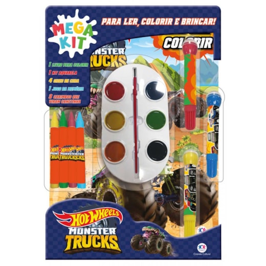 Livro Super pack Hot Wheels - Ler, colorir e brincar