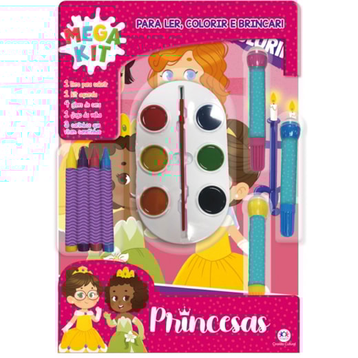 Livro Super pack Princesas - Ler, colorir e brincar