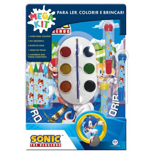 Livro Super pack Sonic - Ler, colorir e brincar