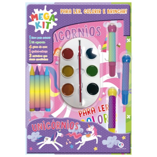 Livro Super pack Unicórnios - Ler, colorir e brincar