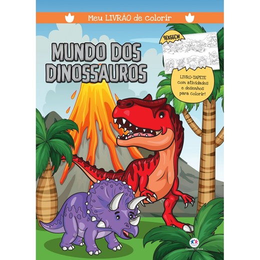 Livro Megapad - Colorir & Atividades com Adesivos: Dinossauros - Livrão de  pintar