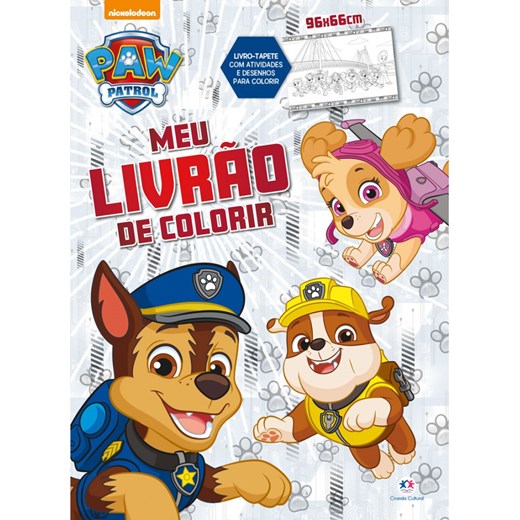 Livro tapete Patrulha Canina - Meu livrão de colorir