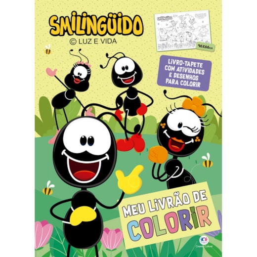 Livro tapete Smilinguido - Meu livrão de colorir