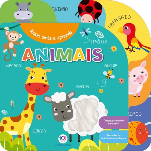 Livro Toque e sinta Animais - Toque sinta e aprenda