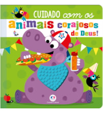 Livro Toque e sinta Cuidado com os animais corajosos de Deus!