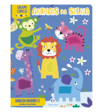 Livro Toque e sinta Eram cinco animais da selva