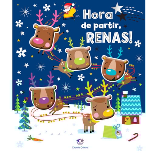 Livro Toque e sinta Five little reindeer