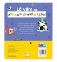 Livro Toque e sinta Lá vêm os animais de estimação!