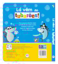 Livro Toque e sinta Lá vêm os tubarões!