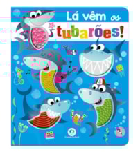 Livro Toque e sinta Lá vêm os tubarões!