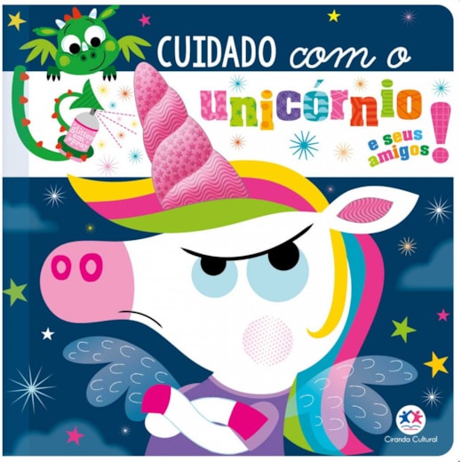 Livro Toque e sinta Never touch a grumpy unicorn!