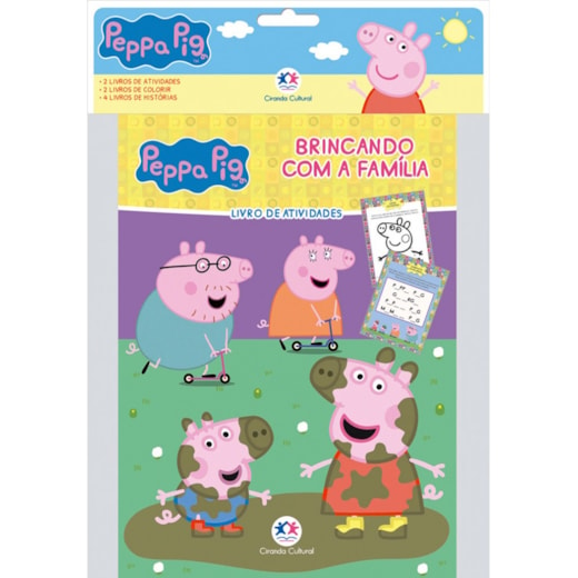 Atividade Colorir Especial – Peppa Pig com 12 lápis de cor grande