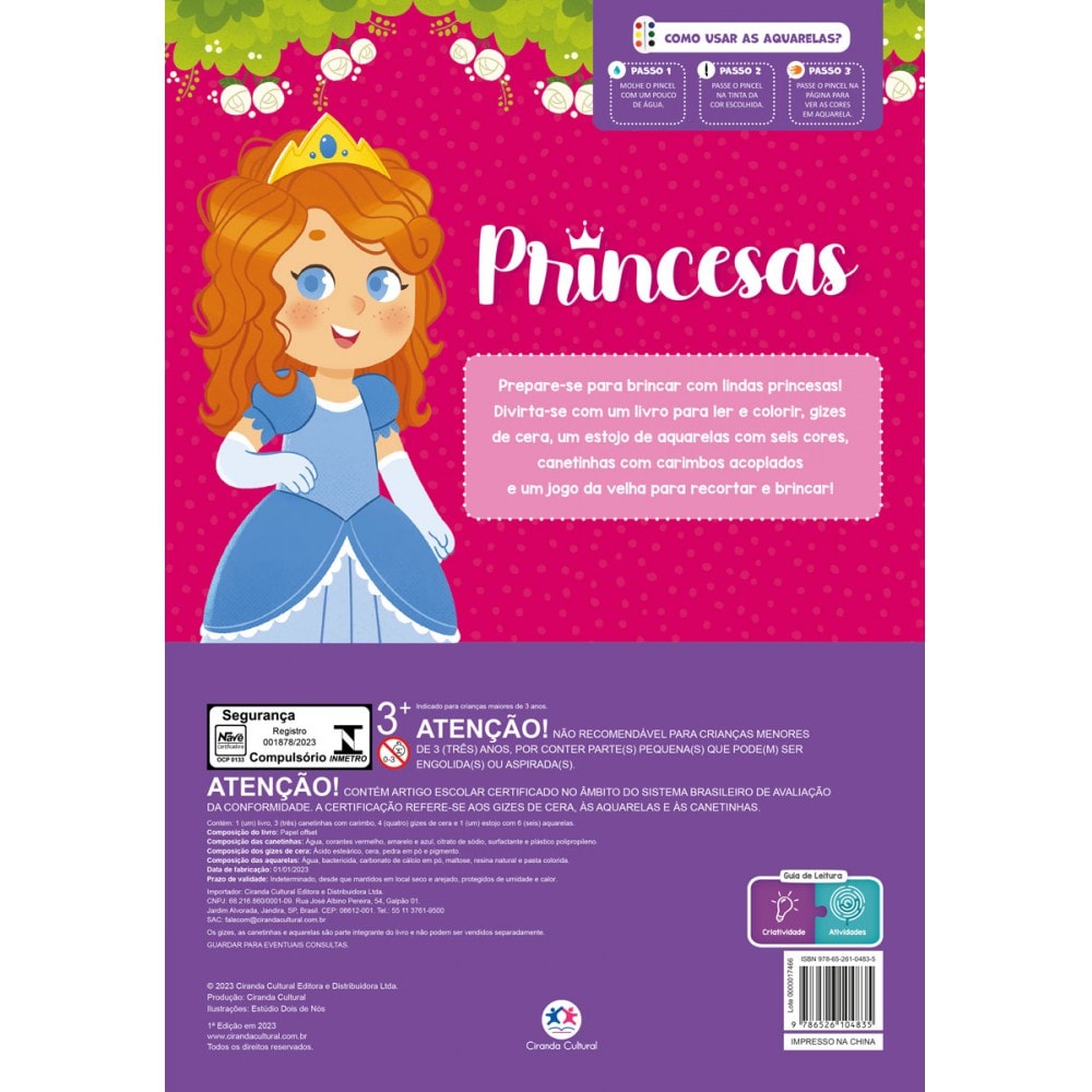 Princesas - Ler, Colorir E Brincar - Ciranda Cultural