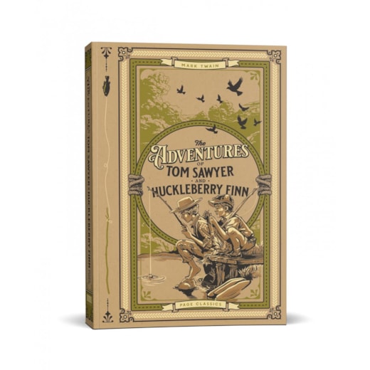 The Adventures of Tom Sawyer  Huckleberry Finn - Edição importada em inglês - Capa dura com relevo