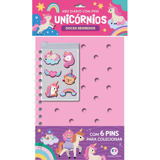 Unicórnios - leia e colecione - Diário com pins